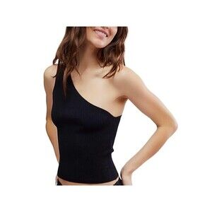 NWT $38 Free People We the Free Good Taste Tank in Black- Women's Medium